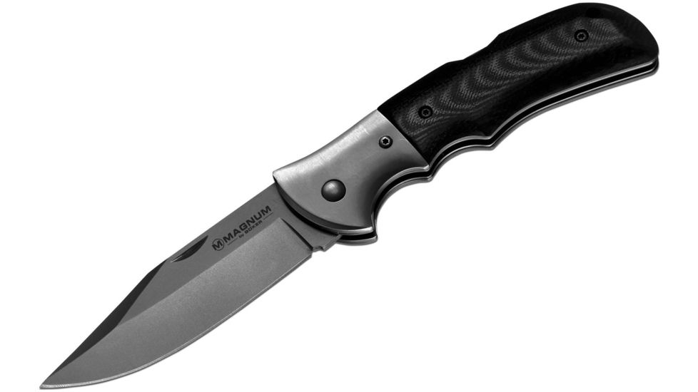Boker USA Magnum Gray Eminence Folding Knife,3.38in 440 Stainless Steel Blade,Micarta Handle 01SC712