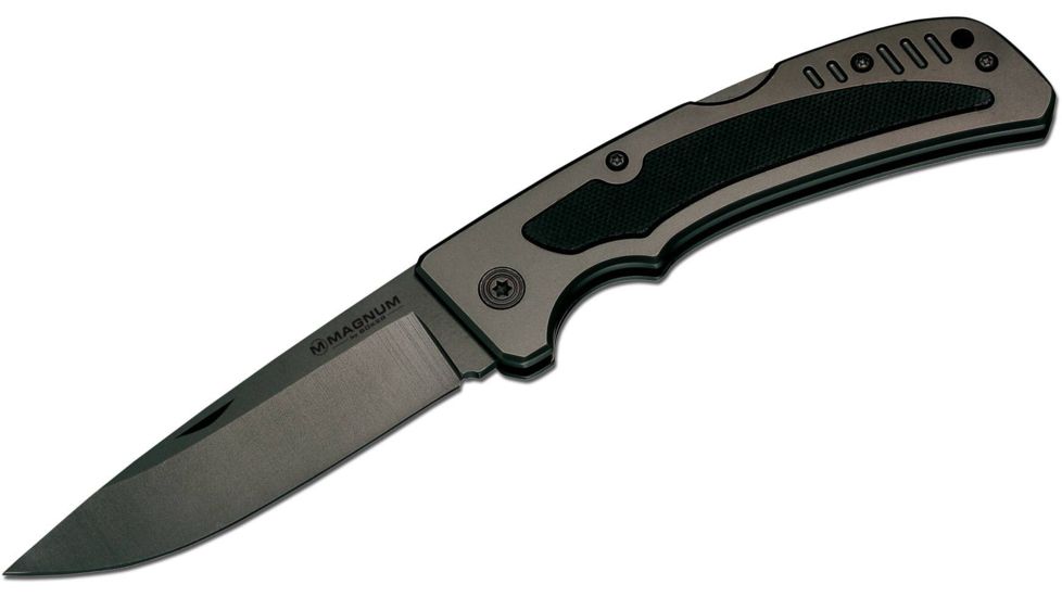 Boker USA Magnum Ironworker Folding Knife,3.5in 440 Stainless Steel Blade,Stainless Steel Handle 01SC124