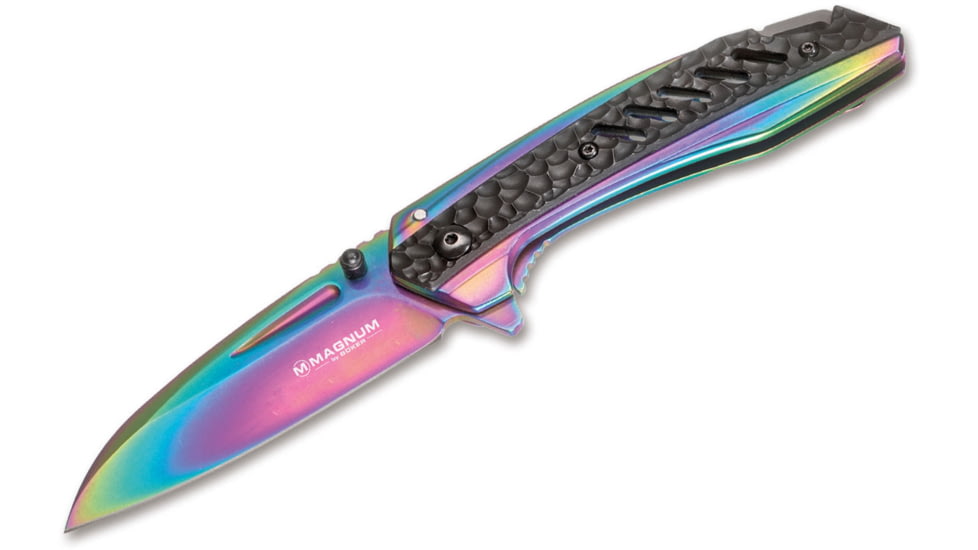 Boker USA Magnum Rainbow Charcoal Knife, Multicolored, Small, 01RY313