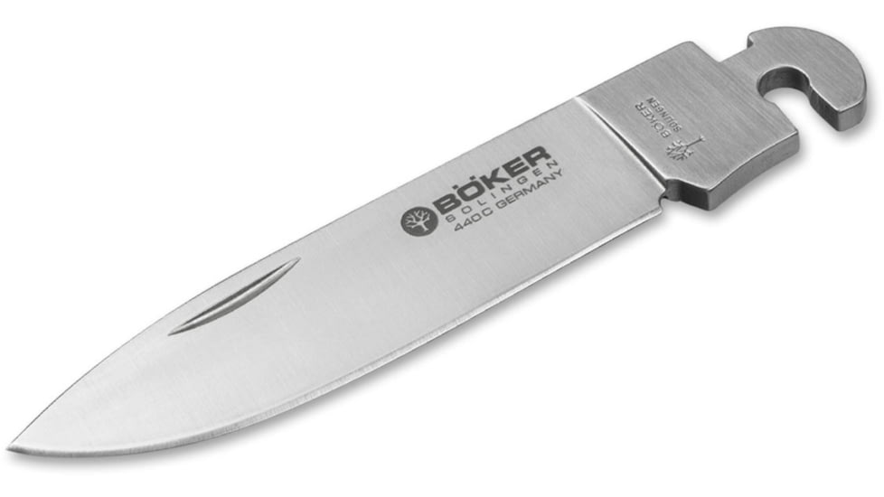 Boker USA Optima Drop Point Blade Knife, Stainless, Small, 119014