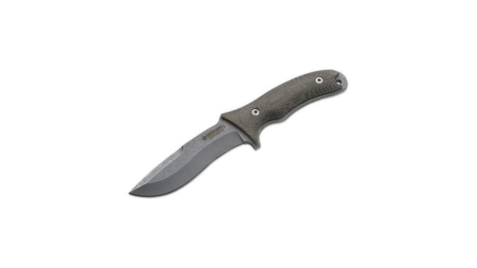 Boker USA Orca Gen 2 Outdoor Fixed Blade Tactical Knife, Straight Plain Blade, Micarta Handle w/ Sheath 120596