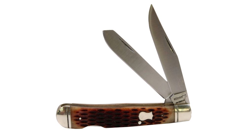 Boker USA Plus Double Lock Trapper Two Blade Folding Knife 01BO206