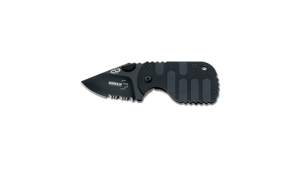 Boker USA Plus Subcom Folding Carry Knife, Black Blade, Black Handle 01BO586