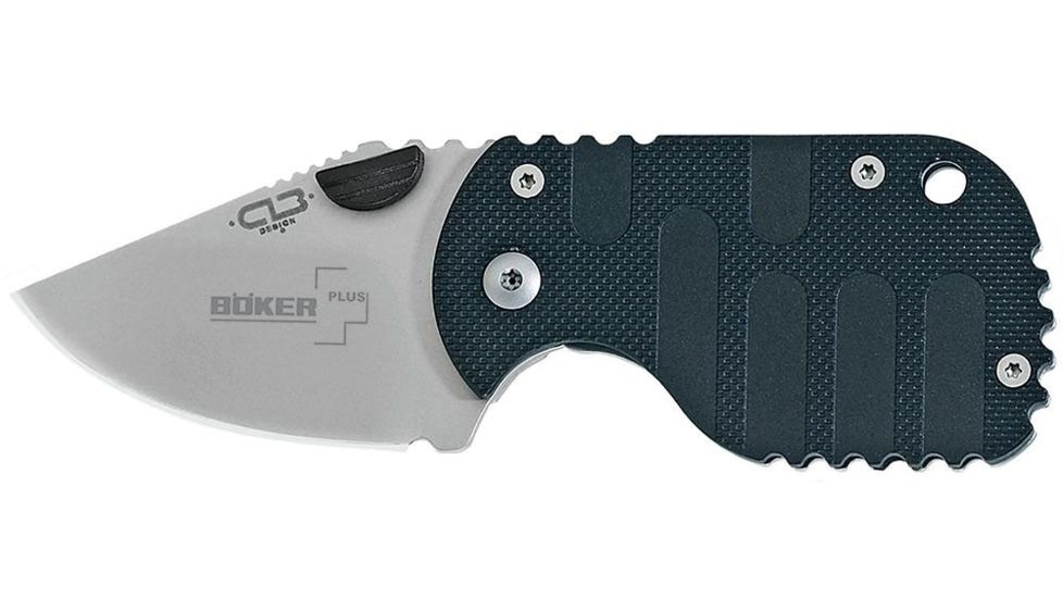 Boker USA Plus Subcom Folding Knife, Stainless Steel Blade, Black Handle 01BO589
