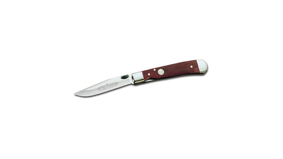 Boker USA Smooth Red Bone Trapperliner Folding Knife 114711