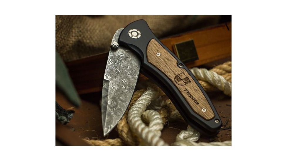 Boker USA Tirpitz Damascus Folding Knife 110190DAM