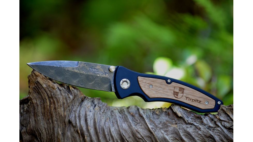 Boker USA Tirpitz Damascus Folding Knife 110190DAM