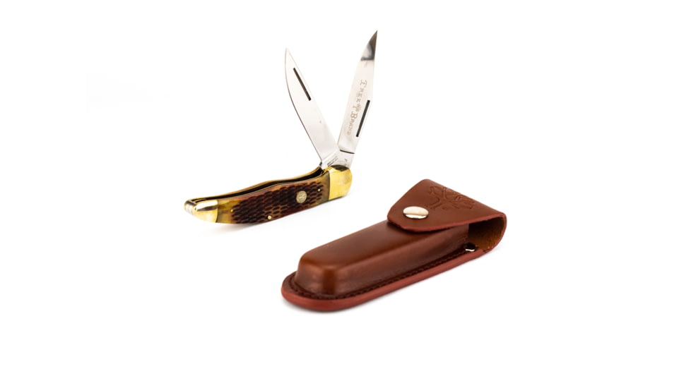 Boker USA Traditional Series Hunter Blade, Jigged Brown Bone Handle, 5.25 in. Closed BO02492