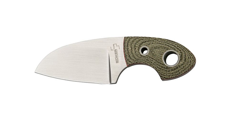 Boker USA Vox Gnome Fixed Blade Knife,2in 12C27,Canvas Micarta,Clam Pack B-02BO270C