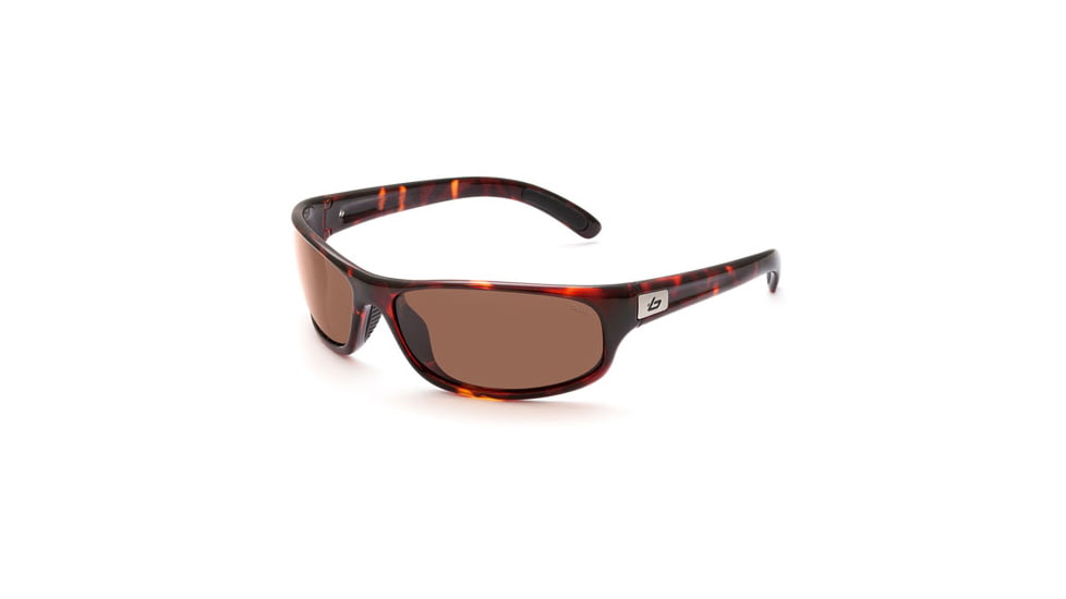 Bolle Anaconda Sunglasses, Dark Tortoise Frame, A-14 Lens, Polarized, 11432