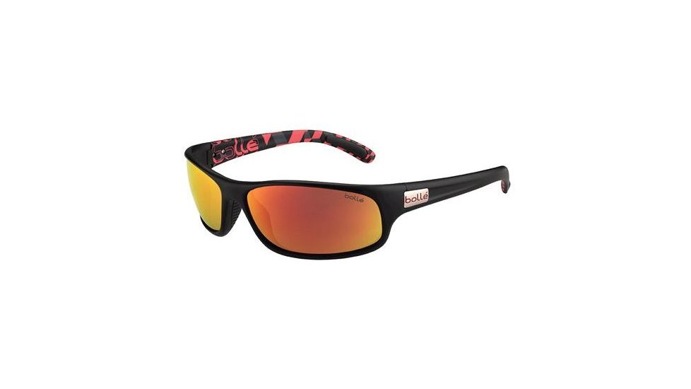 Bolle Anaconda Progressive Prescription Sunglasses, Matte Black/Red Frame, 12080PR