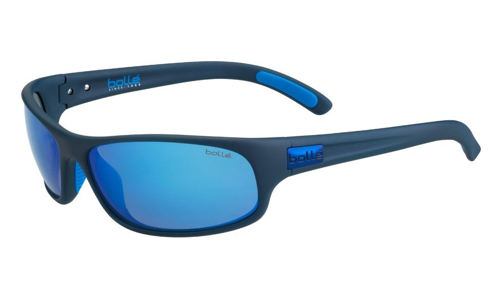 Bolle Anaconda Progressive Prescription Sunglasses, Matte Mono Blue Frame, Polarized, 12446PR
