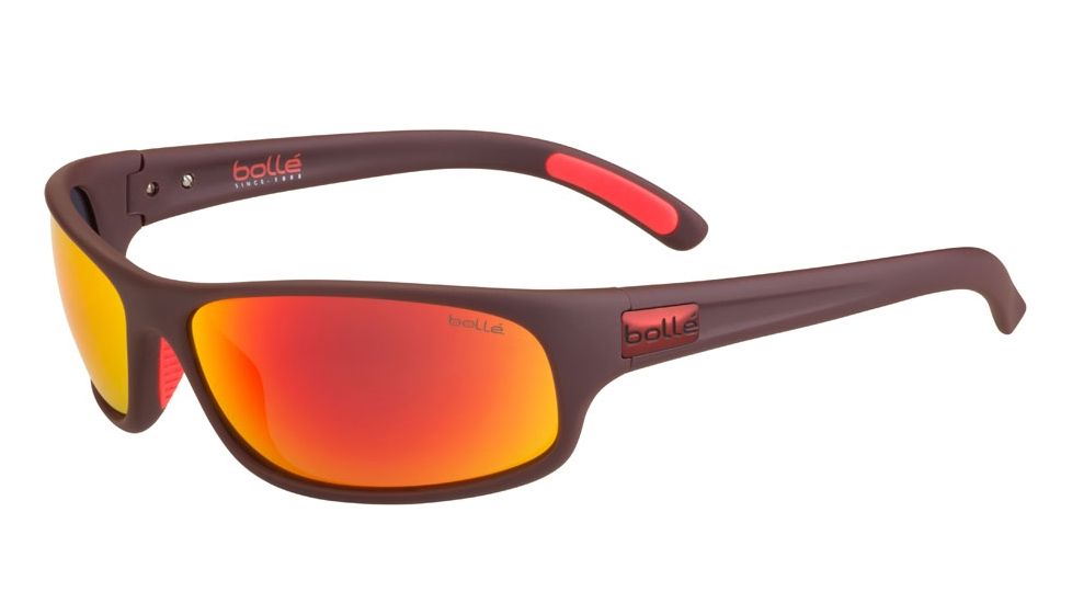 Bolle Anaconda Progressive Prescription Sunglasses, Matte Mono Red Frame, 12445PR