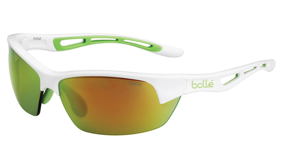 Bolle Bolt S Single Vision Prescription Sunglasses, Shiny White Frame-11779SV