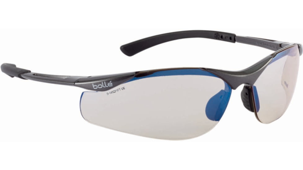 Bolle Contour Safety Glasses, Dark Gunmetal Frame, Espresso Lens, 40047
