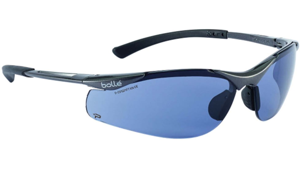 Bolle Contour Safety Glasses, Dark Gunmetal Frame, Smoke Lens, 40045
