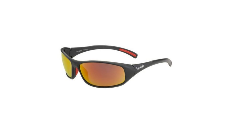 Bolle Crest Sunglasses, Matte Black Frame, TNS Fire Oleo AF Lens, Polarized, 11976