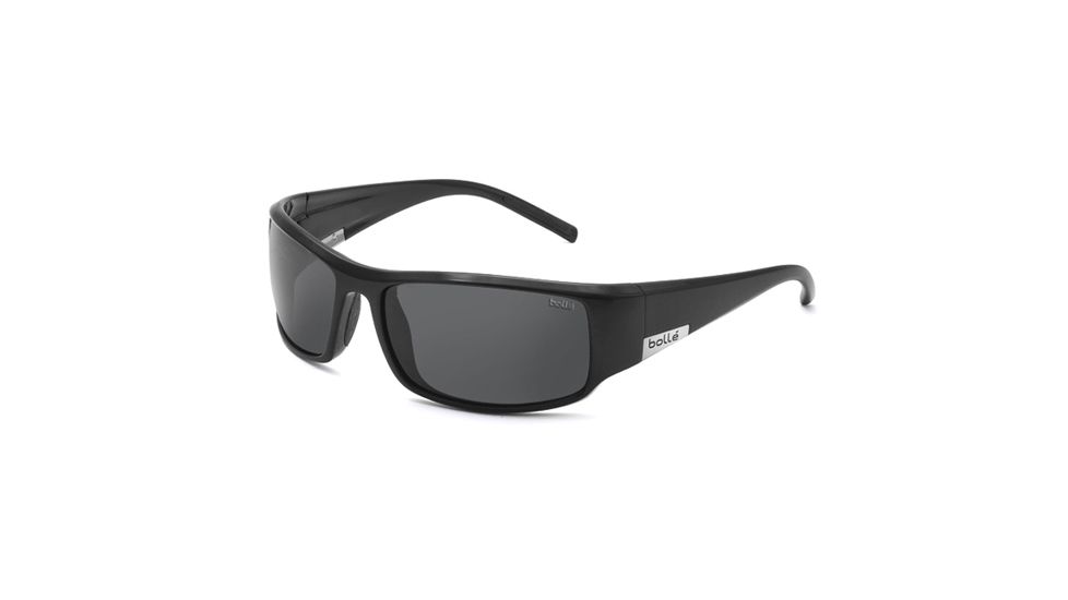 Bolle King Sunglasses, Shiny Black Frame, TNS Lens, 10998