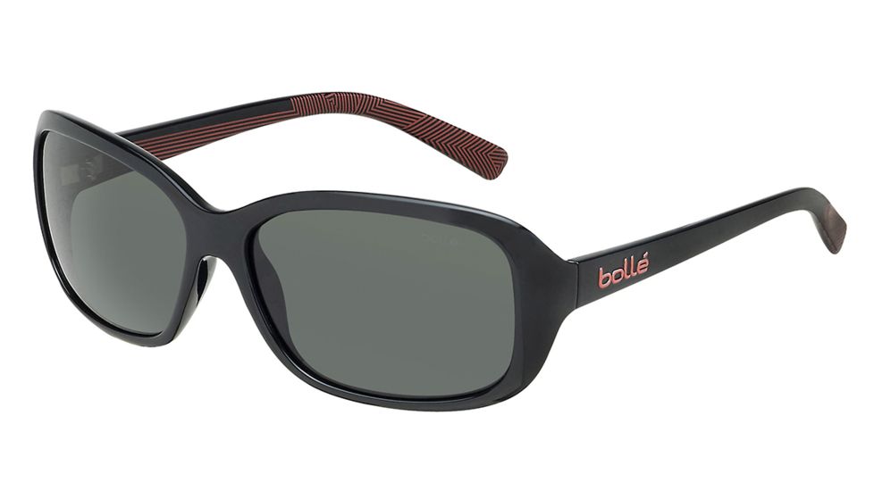 Bolle Molly Single Vision Prescription Sunglasses, Shiny Black/Coral Frame-11690SV