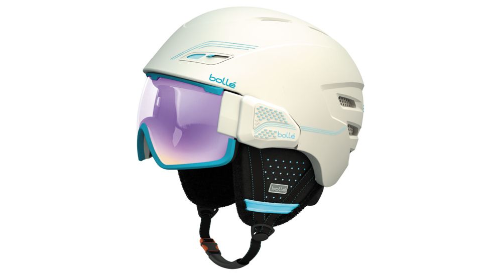 Bolle Osmoz Helmet, Soft White and Blue with Aurora Lens, 58-61cm 30639