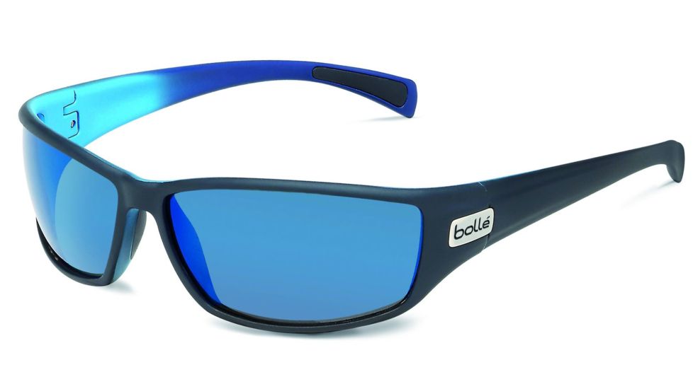 Bolle Python Single Vision Prescription Sunglasses - Matte Black/Blue Frame 11693RX