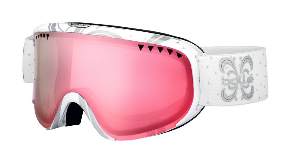 Bolle Scarlett Goggles, Shiny White Night Frame, Vermillon Gun Lens, 21385