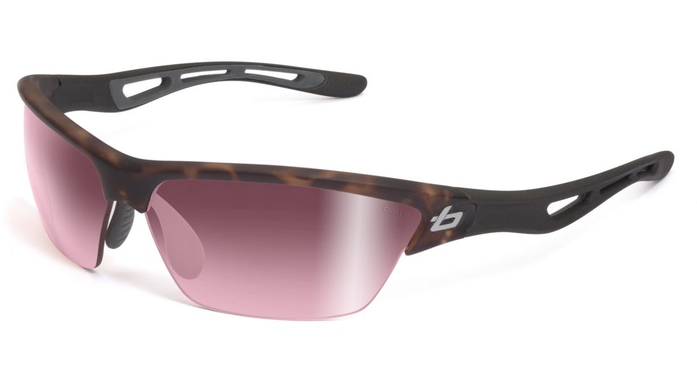 Bolle Tempest Single Vision Sunglasses, Satin Crystal Tortoise Black Frame 11483
