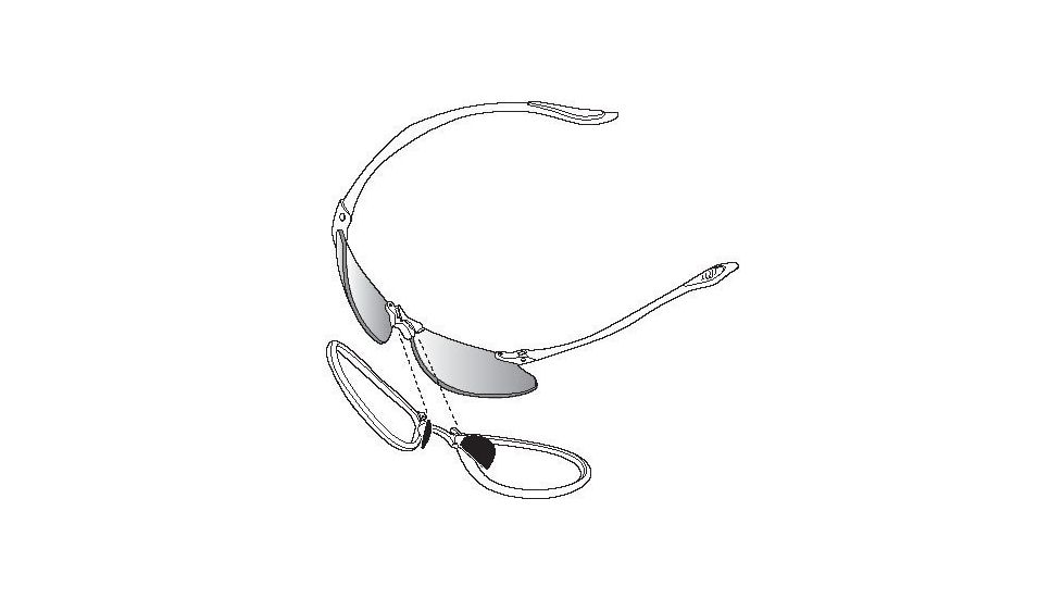 Bolle Blank Prescription Rx Adapter for Bolle SwiftKick Sunglasses 50072 - CR-39 Clear Lens