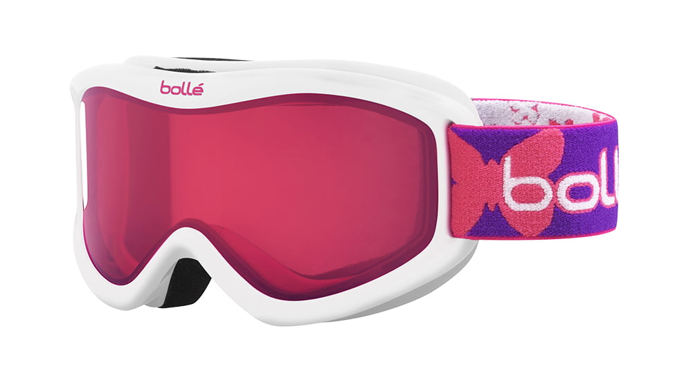 Bolle Volt Goggles, White Butterfly Frame, Vermillon Lens, 21513