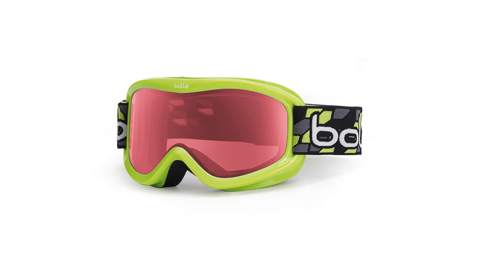 Bolle Volt Kids Ski Goggles - Green Geo Frame and Vermillon Lens 21004