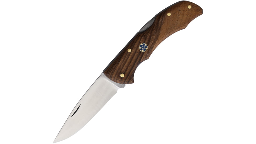 BORDO Brown Wood Jack Knife, 4.25in Closed, 3in, Stainless Steel, Satin Blade, Brown Wood Handle, JACK KNIFE DARK BROWN