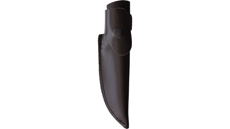 BORDO Potter Natural Fixed Blade Knife, 8.75in Overall, 4.5in, Stainless Steel, Natural Blade, Brown Wood Handle, Leather Sheath, POTTER WALNUT