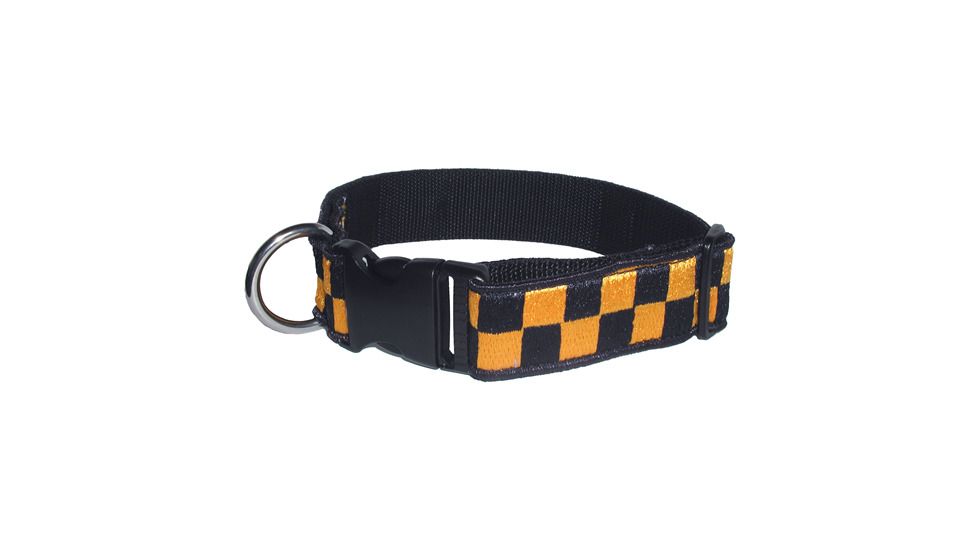 Boston Leather 11/2inch Navy &amp; Gold Nylon Collar - 8154-5