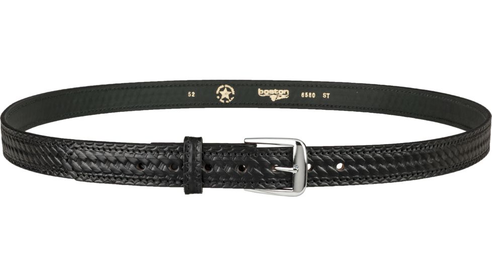 Boston Leather 6580 Boston - Dress Belt W/ Stitched Edge - 6580ST-3-52