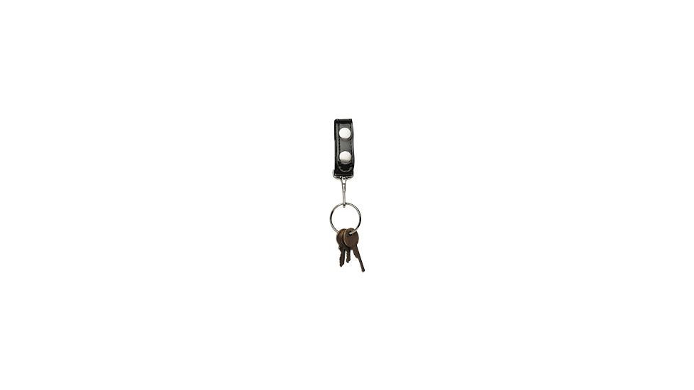 Boston Leather Belt Keeper Key Black Snap - 5435-1-BL