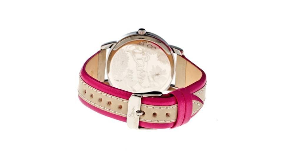 Boum Bm2201 Contraire Ladies Watch, Silver, Hot Pink Leather BOUBM2201