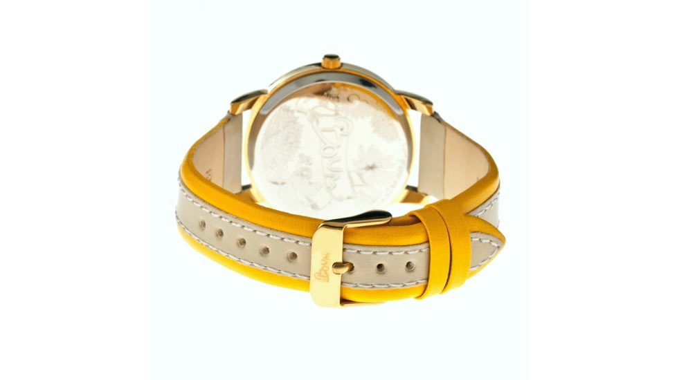 Boum Bm2203 Contraire Ladies Watch, Silver, Yellow Leather BOUBM2203