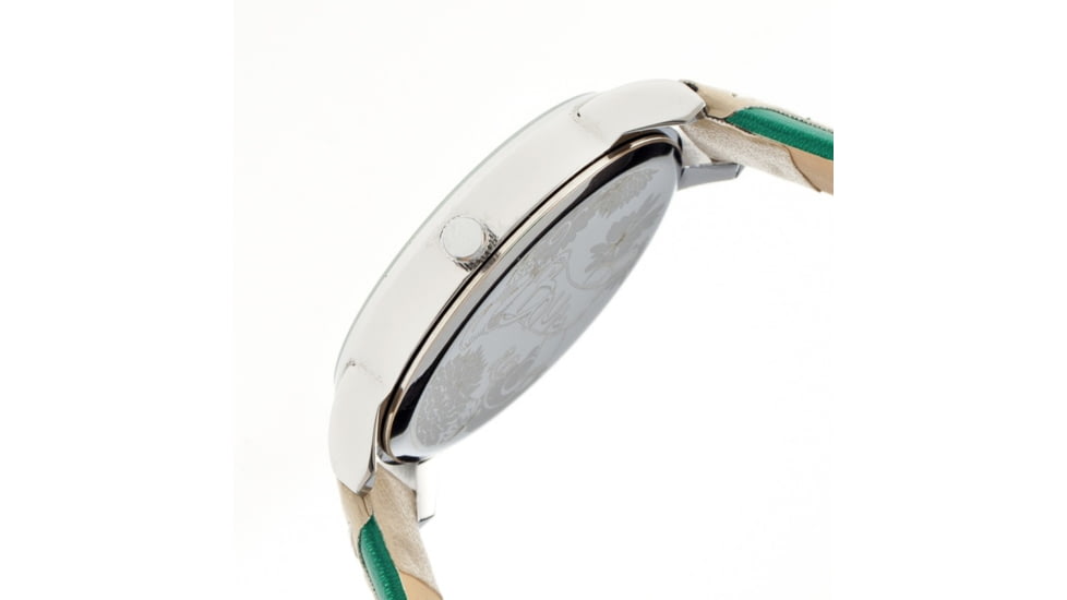 Boum Bm2204 Contraire Ladies Watch, Silver, Green Leather BOUBM2204