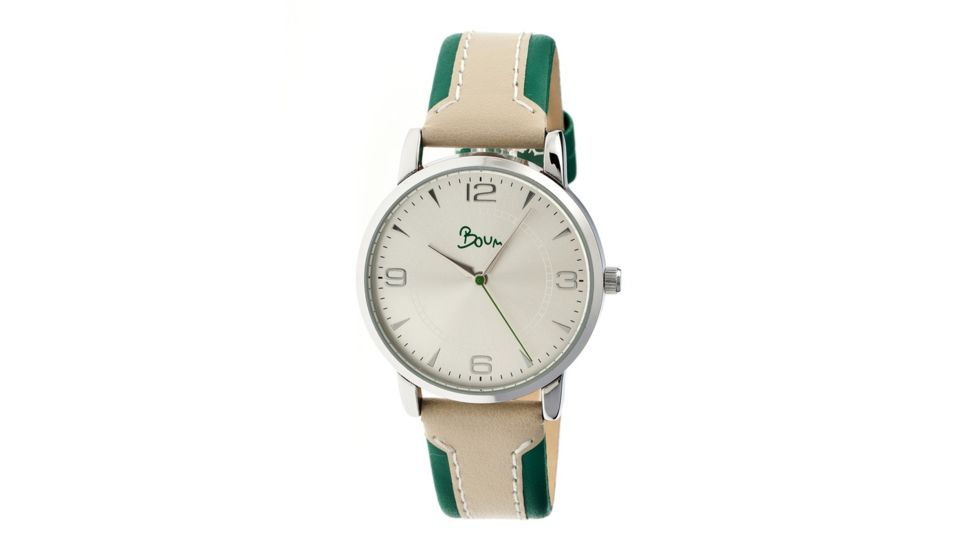 Boum Bm2204 Contraire Ladies Watch, Silver, Green Leather BOUBM2204