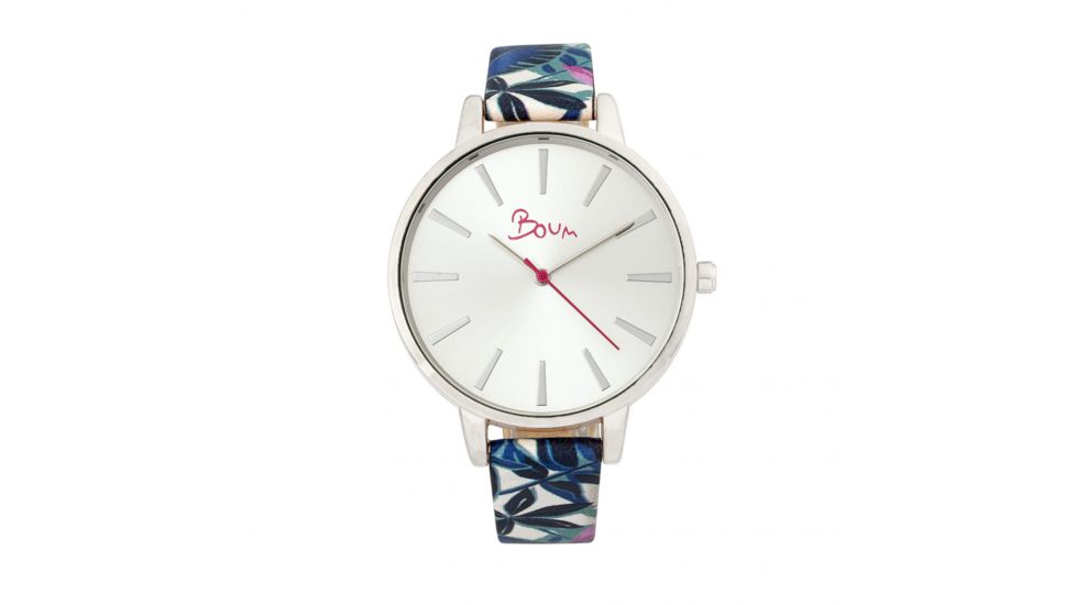 Boum Insouciant Leatherette Watch, Silver, BOUBM5301