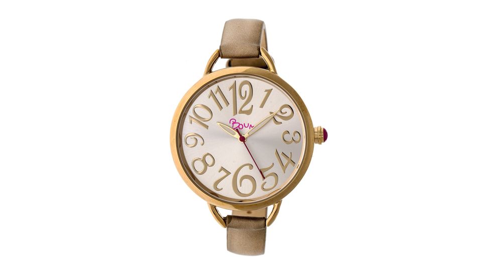 Boum Cirque Sunray-Dial Leather-Band Watch, Brown, Standard BOUBM4403