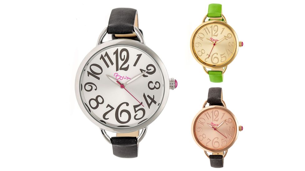 Boum Cirque Sunray-Dial Leather-Band Watch