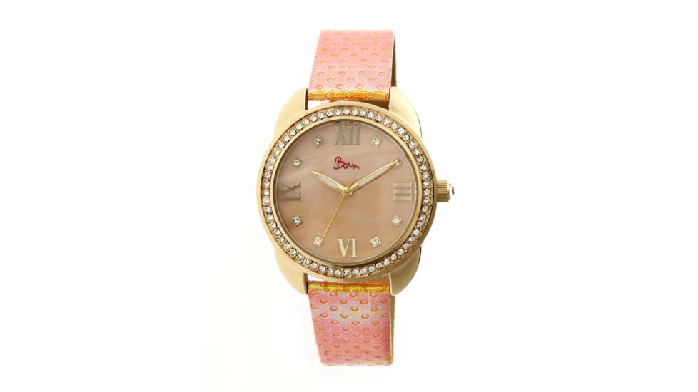 Boum BM2702 Forte Ladies Watch, 40mm, Multicolor Strap, Orange Dial BOUBM2702