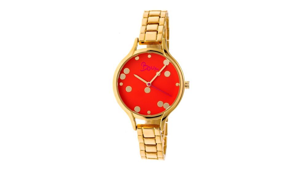 Boum Bulle Bracelet Watch - Women's, Orange/Gold, 38mm, BOUBM4704