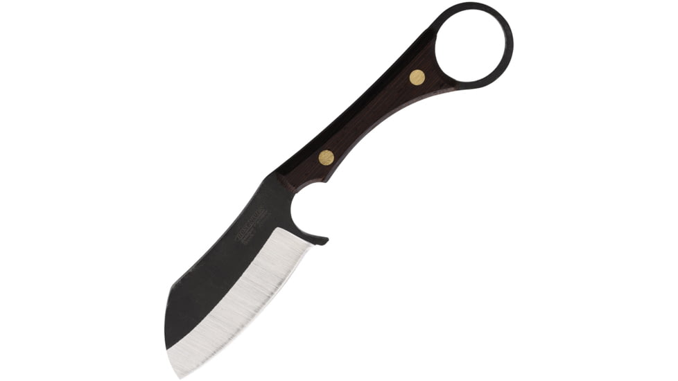 BPS Knives Tiger Fixed Blade Knife, 7.5in Overall, 3.25in, Natural Finish 5Cr14MoV Blade, Walnut Handle, Leather Sheath, TIGER