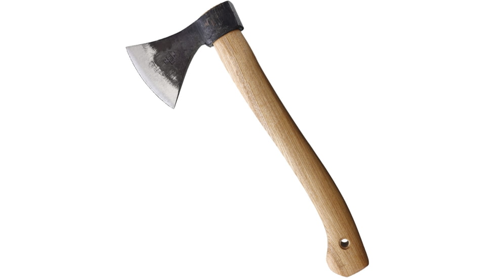 BR Rinaldi Normal Axe, 15in Overall, 6in Natural Finish Spring Steel Axe Head w/ 4.25in Cutting Edge, Wood Handle, 400g Axe Head, 303N00S38