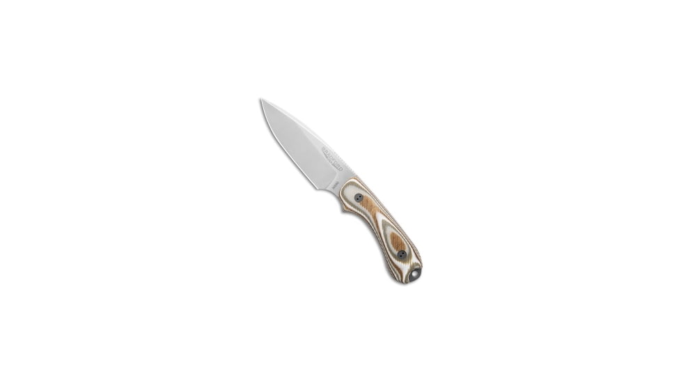 Bradford Bradford Knives Guardian3 Knife Snow Camo G10 3.5" False Edge/SW, Brown/Gray/Green/White, Bohler N690, adult, BHQ-224949