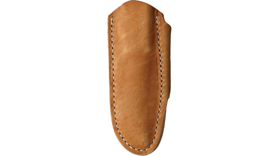 Bradford Knives Guardian 3.2 Fixed Blade Knife, 7.13in Overall, 3.5in Stonewash AEB-L Stainless Steel Blade, Natural Micarta Handle, Brown Leather Belt Sheath, 3.2FE-104-AEBL