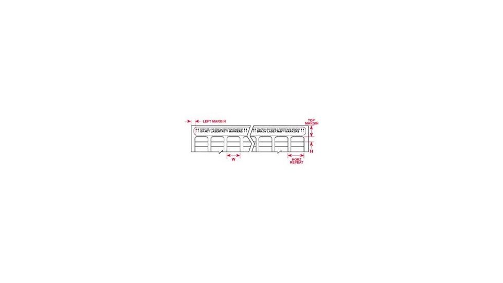 Brady Lasertab Laser Printer Labels, Brady 29683 Nylon Cloth Labels Rectangle
