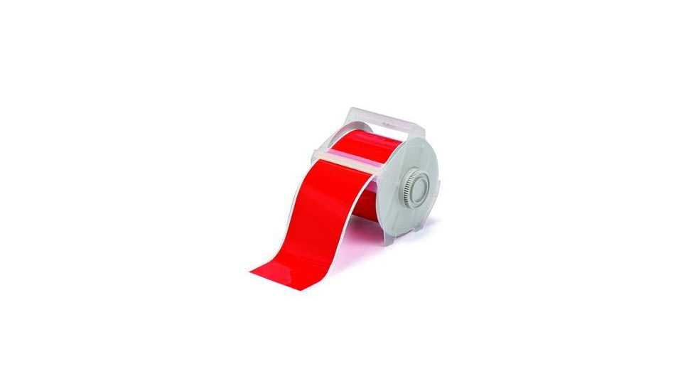 Brady Tape Red 4inx100ft 113119, Unit EA